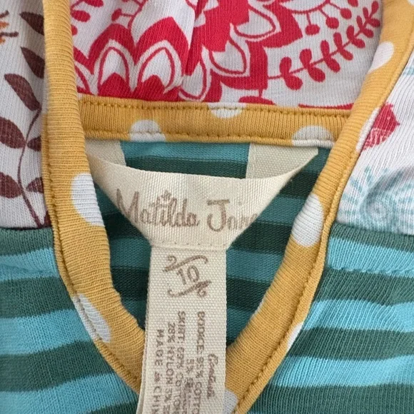 Matilda Jane Striped and Floral Hooded Dress - Size 10 - Picture 4 of 4